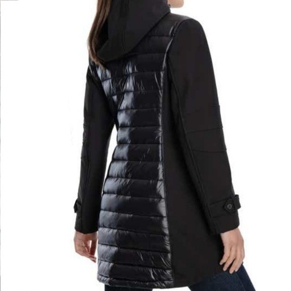 BCBGeneration Water-Resistant Hooded Softshell Long Puffer Jacket size XS - Picture 2 of 16